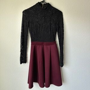 B. Darlin Gothic Black and Red Lace Dress - Size 0 Halloween